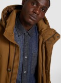 LAMINATED COTTON PARKA WITH HIGH NECK
