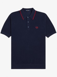 TIPPED KNITTED PIQUE POLO SHIRT