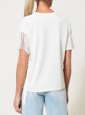 TWINSET Milano T-SHIRT WITH PRINT AND FRINGES - 211MT2501 - Tadolini Abbigliamento