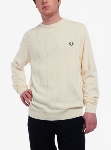 CABLE KNIT CREW NECK JUMPER