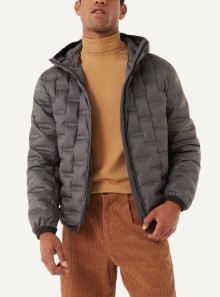DOWN JACKET WITH FIXED HOOD