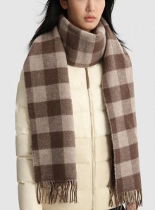 Woolrich WOOL BLEND SCARF WITH CHECK PATTERN AND SOLID COLOR - CFWWAC0121FRUT2828 7330 - Tadolini Abbigliamento