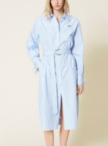 TWINSET Milano STRIPED POPLIN SHIRT DRESS - 221TP2451 - Tadolini Abbigliamento