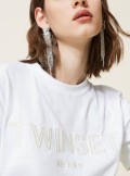 TWINSET Milano T-SHIRT WITH EMBROIDERED LOGO - 221TP2540 - Tadolini Abbigliamento