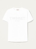 TWINSET Milano T-SHIRT WITH EMBROIDERED LOGO - 221TP2540 - Tadolini Abbigliamento