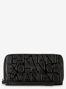 Armani Exchange - WALLET WITH ZIP AND ALL OVER RELIEF LOGO WRITING - 948451 - Tadolini Abbigliamento