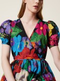 TWINSET Milano FLORAL MUSLIN WRAP-AROUND DRESS - 221TT2307 - Tadolini Abbigliamento
