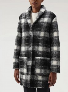 WOOL BLEND GENTRY CHECK COAT