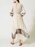 TWINSET Milano LONG GEORGETTE DRESS WITH PLEATED TULLE - 231TT2020 - Tadolini Abbigliamento