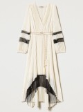 TWINSET Milano LONG GEORGETTE DRESS WITH PLEATED TULLE - 231TT2020 - Tadolini Abbigliamento