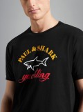 Paul & Shark ORGANIC COTTON T-SHIRT WITH PRINTED LOGO - C0P1006 011 - Tadolini Abbigliamento