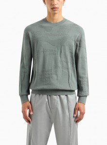 Armani Exchange Combed cotton crewneck sweater - 3DZM6J 5811 - Tadolini Abbigliamento
