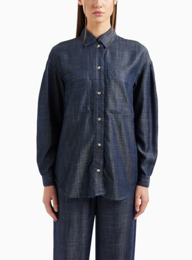 Armani Exchange Casual chambray denim shirt - 3DYC64 - Tadolini Abbigliamento