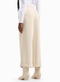 Armani Exchange Wide-leg trousers with turn-up at the bottom in recycled ASV fabric - 3DYP31 1787 - Tadolini Abbigliamento