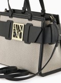 Armani Exchange Tote bag con inserti a contrasto e maxi logo - 942689 4R734 - Tadolini Abbigliamento