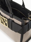 Armani Exchange Tote bag con inserti a contrasto e maxi logo - 942689 4R734 - Tadolini Abbigliamento