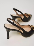 TWINSET Milano Leather sling back court shoes - 241TCP122 - Tadolini Abbigliamento