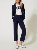 TWINSET Milano Cropped trousers with Oval T buttons - 241TP2273 - Tadolini Abbigliamento