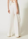 TWINSET Milano Wide leg linen blend trousers - 241TP2522 - Tadolini Abbigliamento