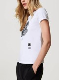 TWINSET Milano T-shirt with four-leaf clover print - 241TP2702 - Tadolini Abbigliamento