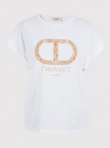 TWINSET Milano T-shirt con maniche a kimono e Oval T - 241TT2142 - Tadolini Abbigliamento