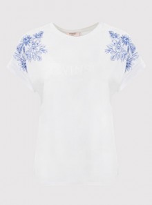 TWINSET Milano T-shirt with floral embroidery and logo - 241TT2350 - Tadolini Abbigliamento