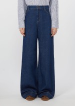 Weekend Max Mara - Jeans wide leg in denim di cotone - 5186045206002 - Tadolini Abbigliamento