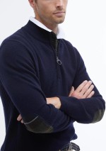 Barbour - Maglia con mezza zip Holden - MKN0837 NY91 - Tadolini Abbigliamento