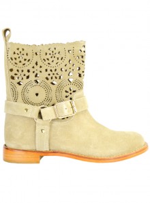 EMBROIDERED SUEDE BOOTS