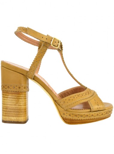 LEATHER SANDALS WITH INLAYS