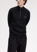 Fred Perry - Waffle stitch half zip jumper - K8557 102 - Tadolini Abbigliamento