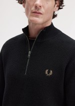 Fred Perry - Waffle stitch half zip jumper - K8557 102 - Tadolini Abbigliamento