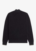 Fred Perry - Maglione a mezza zip con lavorazione goffrata - K8557 102 - Tadolini Abbigliamento