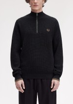 FRED PERRY - Waffle stitch half zip jumper - K8557 102 - Tadolini A...