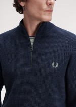 Fred Perry - Waffle stitch half zip jumper - K8557 738 - Tadolini Abbigliamento