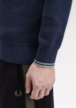 Fred Perry - Waffle stitch half zip jumper - K8557 738 - Tadolini Abbigliamento