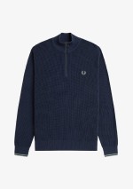 Fred Perry - Waffle stitch half zip jumper - K8557 738 - Tadolini Abbigliamento