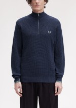 Fred Perry - Waffle stitch half zip jumper - K8557 738 - Tadolini Abbigliamento