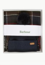 Barbour - Dover beanie & Hailes scarf gift set - LGS0054 TN11 - Tadolini Abbigliamento