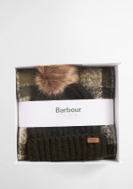 Barbour - Set regalo berretto e sciarpa tartan Saltburn - LGS0077 GN51 - Tadolini Abbigliamento