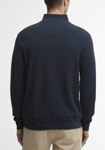 Barbour - Felpa con zip corta in piquè interlock - MOL0686 NY91 - Tadolini Abbigliamento