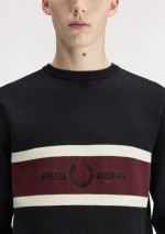 Fred Perry - Maglione con inserto ricamato - K2320 - Tdolini Abbigliamento