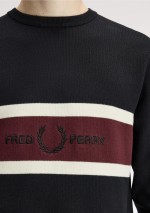 Fred Perry - Maglione con inserto ricamato - K2320 - Tdolini Abbigliamento