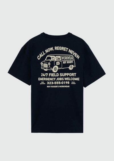 Roy Roger's Workwear - T-shirt in jersey con stampa CALL NOW - RRW017CR350569 C0048 - Tadolini Abbigliamento