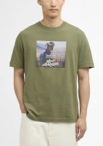 Barbour International - T-shirt con stampa Walde - MTS1584 OL31 - Tadolini Abbigliamento