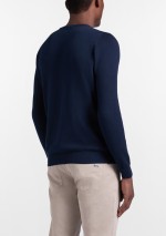 Harmont & Blaine - Crewneck pullover with 3D processing - HRQ083030763 801 - Tadolini Abbigliamento