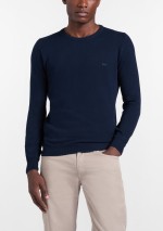 Harmont & Blaine - Crewneck pullover with 3D processing - HRQ083030763 801 - Tadolini Abbigliamento