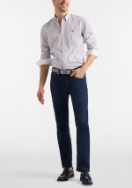 Harmont & Blaine - Narrow-fit micro-pattern shirt - CNQ026013819M - Tadolini Abbigliamento