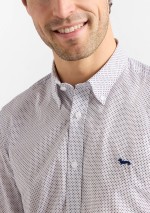 Harmont & Blaine - Narrow-fit micro-pattern shirt - CNQ026013819M - Tadolini Abbigliamento