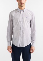 Harmont & Blaine - Narrow-fit micro-pattern shirt - CNQ026013819M - Tadolini Abbigliamento